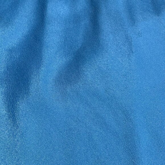 Vintage Sky Chinese Baby  Azure Blue Silk Headscarf Neck Long Thin - Picture 4 of 5